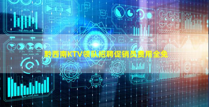 黔西南KTV领队招聘促销员费用全免